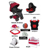 Jimmy Baby Travel Sistem Bebek Arabası Bebek Kanguru Bebek Puset Ana Kucağı Örtüsü Yürüteç Beşik - 2