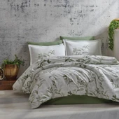 Clasy Pamuk Saten Çift Kişilik Nevresim Takımı Mass v2 Yeşil thumbnail 2