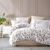 Clasy Pamuk Saten Çift Kişilik Nevresim Takımı Puha v1 Bej thumbnail 1