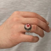 Gümüş Ay Yıldız Erkek Yüzük thumbnail 2