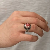 Gümüş Ay Yıldız Erkek Yüzük thumbnail 4