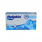 Dolphin Mavi Nitril Eldiven Pudrasız (Medium) - 1