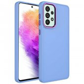 Galaxy A33 5G Kılıf Metal Çerçeve ve Buton Tasarımlı Silikon Zore Luna Kapak - 5