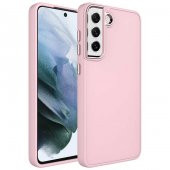 Galaxy S21 FE Kılıf Metal Çerçeve ve Buton Tasarımlı Silikon Zore Luna Kapak - 10