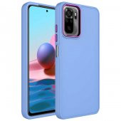 Xiaomi Redmi Note 10S Kılıf Metal Çerçeve ve Buton Tasarımlı Silikon Zore Luna Kapak - 5