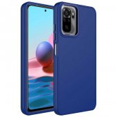 Xiaomi Redmi Note 10 Kılıf Metal Çerçeve ve Buton Tasarımlı Silikon Zore Luna Kapak - 6
