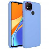 Xiaomi Redmi 9C Kılıf Metal Çerçeve ve Buton Tasarımlı Silikon Zore Luna Kapak - 5