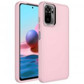 Xiaomi Redmi Note 10S Kılıf Metal Çerçeve ve Buton Tasarımlı Silikon Zore Luna Kapak - 10