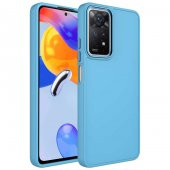 Xiaomi Redmi Note 11 Pro 5G Kılıf Metal Çerçeve ve Buton Tasarımlı Silikon Zore Luna Kapak - 9