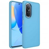 Huawei Nova 9 SE Kılıf Metal Çerçeve ve Buton Tasarımlı Silikon Zore Luna Kapak - 9