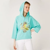 Biggdesign Nature Pedaldaki Bahçe Kadın Sweatshirt - 5