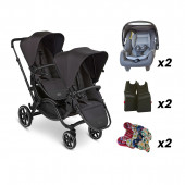 ABC Design Zoom Ink Travel Sistem İkiz Bebek Arabası Black thumbnail 1
