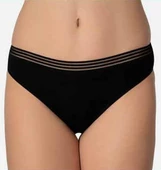 İmer Bayan Modal İnce Tül Çizgili Lastik Slip Bikini Külot 4275 - 1