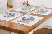 Finezza Lola Jakar Polyester Kumaş Krem Amerikan Servis 33,5x46 cm Krem 4Ad-1380 - 2