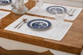 Finezza Lola Jakar Polyester Kumaş Krem Amerikan Servis 33,5x46 cm Krem 4Ad-1380 - 3