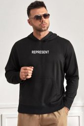 Unisex Represent Sırt Baskılı  Kapüşonlu Sweatshirt - 2