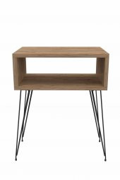 Davin Metal Ayaklı Ahşap Raflı Komodin - 5