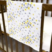 Mynest Pamuklu Flanel (Pazen) Battaniyesi 90x80 1019 Gri-Sarı - 1