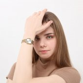 Melian Gümüş Kadran Gold Kordon Kadın Kol Saati - 6