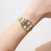 Melian Gümüş Kadran Gold Kordon Kadın Kol Saati - 3