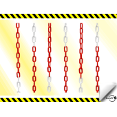 LOREX LR-1031-6 Plastik Trafik Zinciri-6cm-10m - 1