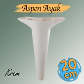 Aspen Lüks Mobilya Kanepe Koltuk Tv Ünitesi Konsol Yükseltici Ayağı Ayakları 20 Cm Krem Ayak - 1