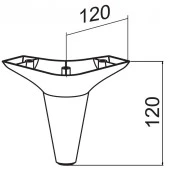 Aspen Lüks Mobilya Kanepe Sehpa Puf Koltuk Ayağı 12 cm Krem Baza Ayak - 7