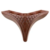 Petek Lüks Mobilya Kanepe Sehpa Puf Koltuk Ayağı 12 Cm Kahverengi Ahşap Desenli Baza Ayakları thumbnail 5