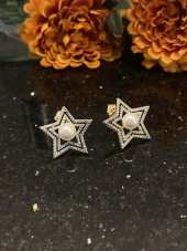 Aksesuar Çarşısı İnci Detaylı Yıldız Küpe thumbnail 2