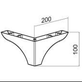 Rose Lüks Mobilya Kanepe Sehpa Puf Koltuk Ayağı 10 Cm Kahverengi Ahşap Desenli Baza Ayakları - 7