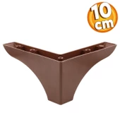 Rose Lüks Mobilya Kanepe Sehpa Puf Koltuk Ayağı 10 Cm Kahverengi Ahşap Desenli Baza Ayakları - 1