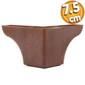 Rose Lüks Mobilya Kanepe Sehpa Puf Koltuk Ayağı 7.5 Cm Kahverengi Ahşap Desenli Baza Ayakları thumbnail 1