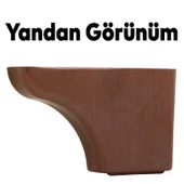 Rose Lüks Mobilya Kanepe Sehpa Puf Koltuk Ayağı 7.5 Cm Kahverengi Ahşap Desenli Baza Ayakları thumbnail 4