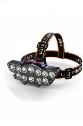 DailyTech 12 LED Şarj Edilebilir Su Geçirmez Kamp Kafa Feneri Lambası - 1