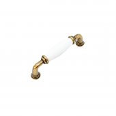 Porselen Mobilya Dolap Kulp 96 mm Antik Sarı - 1