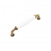 Porselen Mobilya Dolap Kulp 128 mm Antik Sarı - 1