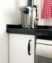 Porselen Mobilya Dolap Kulp 128 mm Mat Siyah - 4