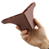 Rose Lüks Mobilya Kanepe Sehpa Koltuk Baza Yükseltici Ayağı 10 Cm Kahverengi Ahşap Desenli Ayakları - 5