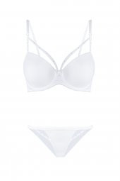 Krem Taşlı Sütyen Külot Takımı - 1