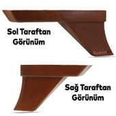 Dolap Venüs Lüks Mobilya Kanepe Sehpa Puf Köşe Koltuk Ayağı 10 Cm Kahverengi Ahşap Desenli Açılı - 5