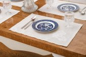 Finezza Lola Jakar Polyester Kumaş Bej Amerikan Servis 33x46 cm Bej 4 Ad.-1381 - 2