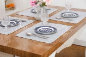 Finezza Lola Jakar Polyester Kumaş Bej Amerikan Servis 34x46 cm Gri 4 Ad.-1382 - 2