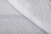 Finezza Roma Jakar Polyester Kumaş Bej Amerikan Servis 34 x 46 cm Gri 4 Ad.-1383 - 5