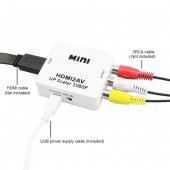Hdmi To Av Rca Tos Çevirici Dönüştürücü Adaptör - 3
