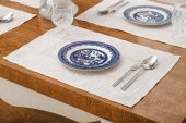 Finezza Roma Jakar Polyester Kumaş Bej Amerikan Servis 33x46 cm Bej 4 Ad.-1384 - 2