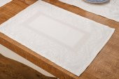 Finezza Roma Jakar Polyester Kumaş Bej Amerikan Servis 33x46 cm Bej 4 Ad.-1384 - 4