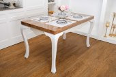 Finezza Ayda Jakar Polyester Kumaş Krem Amerikan Servis 33,5x46 cm Gri 4 Ad-1387 - 1