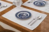Finezza Ayda Jakar Polyester Kumaş Krem Amerikan Servis 33,5x46 cm Gri 4 Ad-1387 - 2