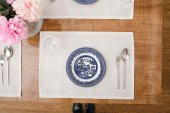 Finezza Ayda Jakar Polyester Kumaş Bej Amerikan Servis 34 x 46 cm Bej 4 Ad.-1388 - 5