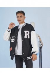 Unisex Oversize Kolej Ceket - 1